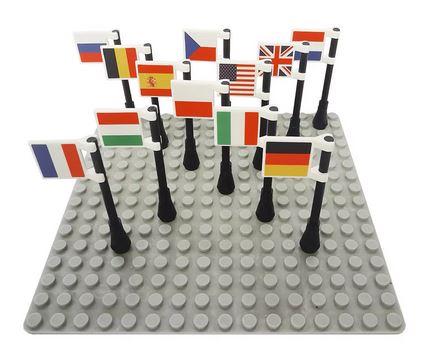 Státní vlajky na podložku Lego