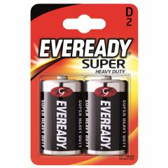 Baterie Eveready Super Heavy Duty D R20 1,5V- 2 ks