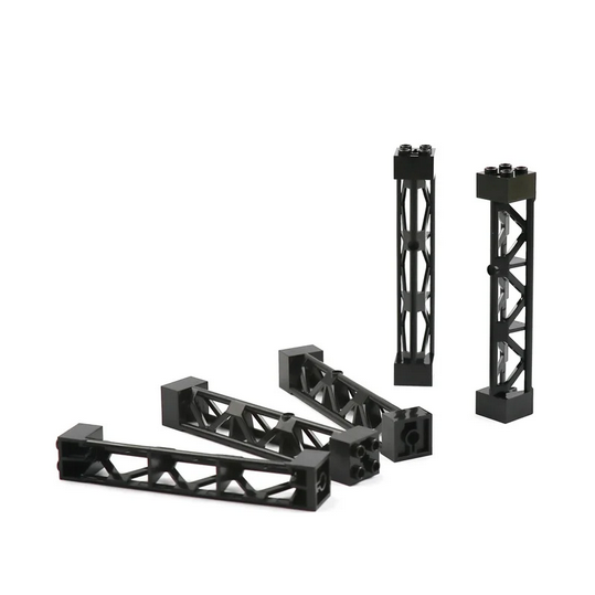 Podpůrné stojany pro desky na platformě Lego - černé