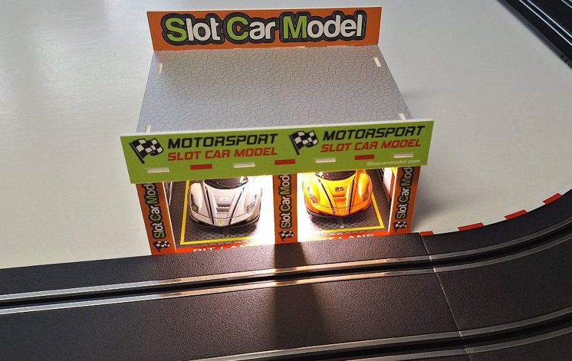Budova pro autodráhu 1:43 - Depo s osvětlením