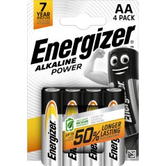 Baterie Energizer Alkaline Power AA, LR6, tužková, 1,5V, blistr 4 ks