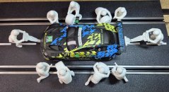 Figurky 1:32 - Mechanici Pit stop velká sada 10 ks - bílá