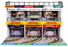 Depo na pitlane  - dekorace k autodráze 1:32