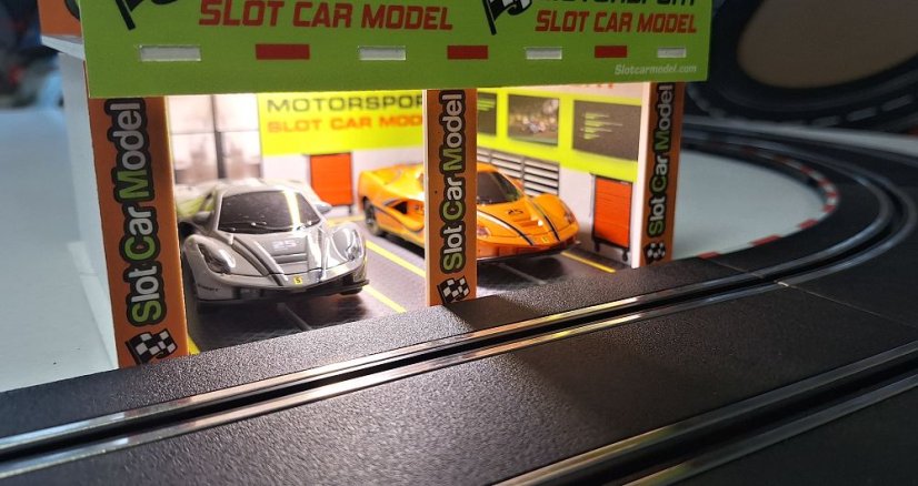 Budova pro autodráhu 1:43 - Depo s osvětlením