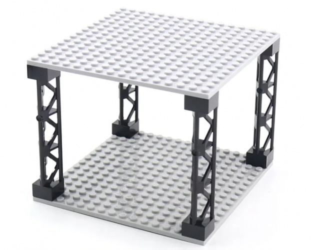Podpůrné stojany pro desky na platformě Lego - šedé