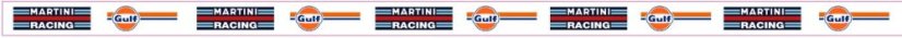Mantinel reklamy Retro Martini-Gulf 150 cm - 1 ks